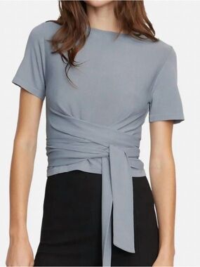 Modern Citizen Jude Cropped Wrap Knit Top